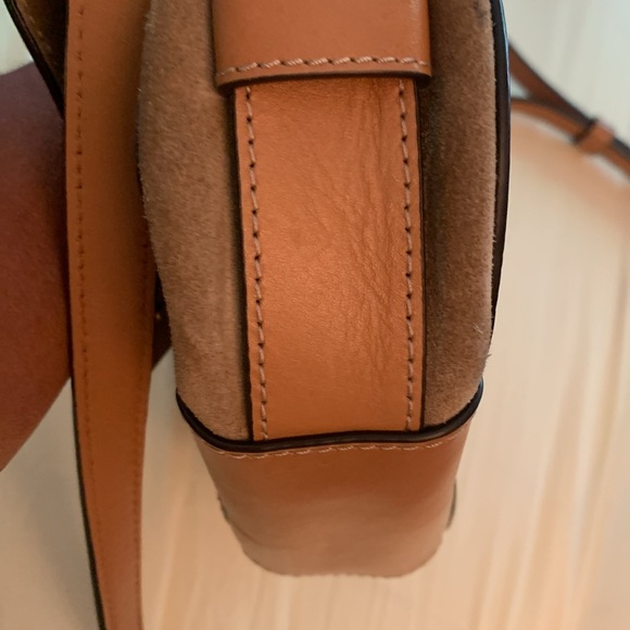 Michael Kors Romy suede messenger bag purse desert suede - Picture 3 of 10